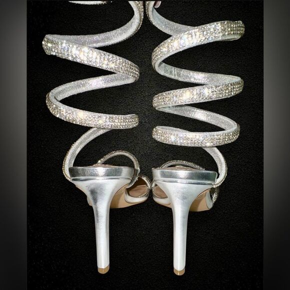 STEVE MADDEN EXOTICA SILVER STILETTO SANDAL - Picture 7 of 16